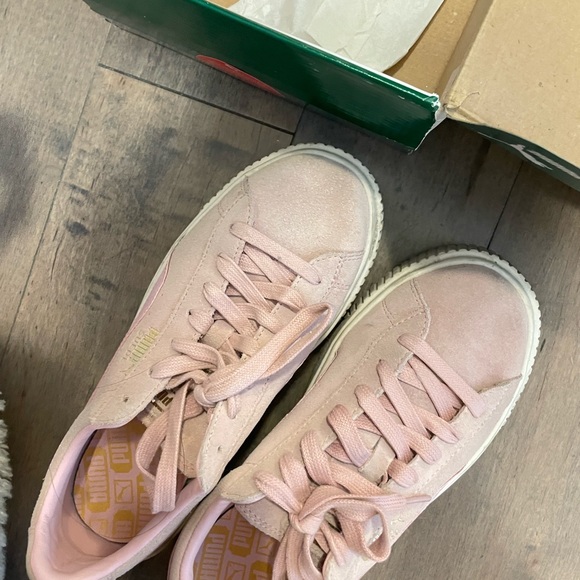 silverpink puma suede platform nono satin - Picture 2 of 4